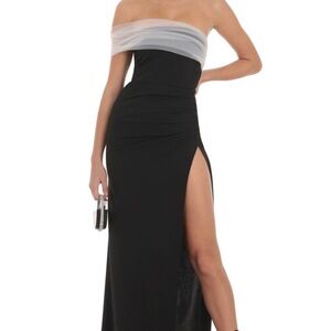 Lucy in the Sky Black and White Strapless Dress